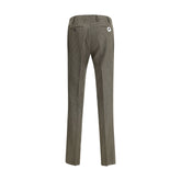 Germano Brown Fleece Wool Casual Pants